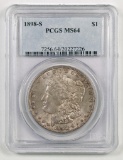 1898 S Morgan Silver Dollar (PCGS) MS64.