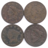 Lot of (4) U.S. Large Cents.