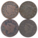 Lot of (4) U.S. Large Cents.