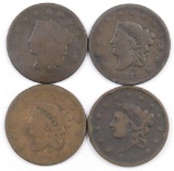 Lot of (4) U.S. Large Cents.