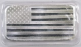 American Flag 10 oz. Silver Ingot.