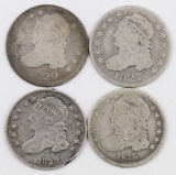 Lot of (4) Capped Bust Dimes.