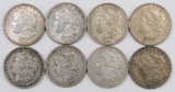 Lot of (8) Morgan Dollars.