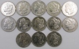 Lot of (13) Morgan Dollars.