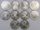 Lot of (10) American Silver Eagle 1oz.