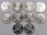 Lot of (10) American Silver Eagle 1oz.