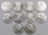 Lot of (10) American Silver Eagle 1oz.