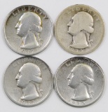 Lot of (4) 1932 D Washington Quarters.