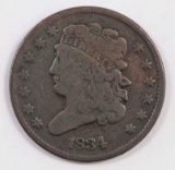 1834 Classic Head Half Cent.