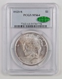 1923 S Peace Silver Dollar (PCGS) MS64 CAC.