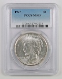 1927 P Peace Silver Dollar. (PCGS) MS63.