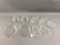 Group of 10 Vintage American Fostoria crystal trays and more