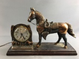 Brass Horse Clock