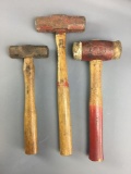 Group of 3 small sledgehammers