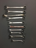 Group of 10 standard wrenches