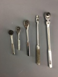 Group of 5 socket wrenches