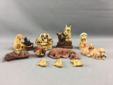 Group of dog figurines