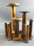 Group of Vintage Wooden Spools
