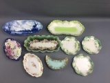 Group of 9 vintage bread platters and more