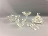 Group of 6 Vintage American Fostoria crystal bowls and more
