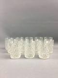 Group of 12 Vintage American Fostoria crystal glasses
