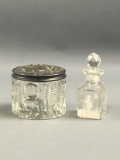 Group of 2 Mary Gregory perfume bottle and more