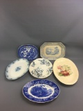 Group of 6 antique/vintage platters