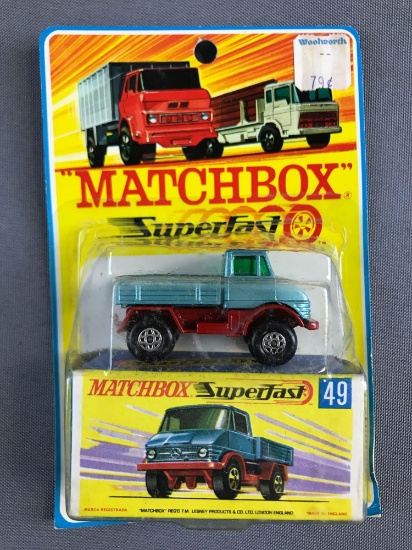 Vintage Matchbox SuperFast Die Cast Car in Original Packaging