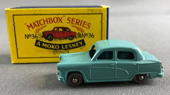 Vintage Matchbox Series No. 36 Light Blue Austin A 50 in Original Box