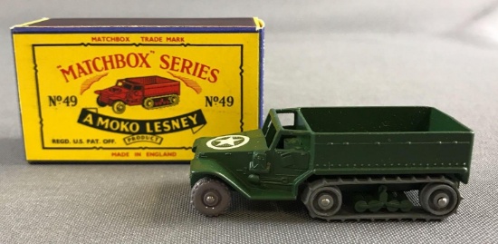 Vintage Matchbox Series No. 36 Green Army Half Track MK. III in Original Box