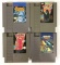 Group of 4 Vintage Nintendo Entertainment System Game Cartridges