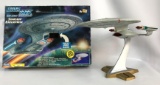 1992 Playmates Star Trek The Next Generation Enterprise NCC-1701-D with Original Box and Stand