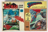 Vintage 1965 and 1966 Whitman Batman and Superman Jigsaw Puzzles