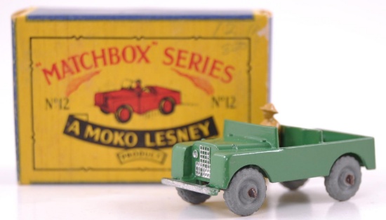 Matchbox No. 12 Land Rover Die-Cast Car with Original Box