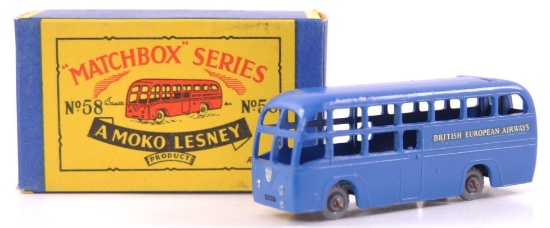 Matchbox No. 58 BEA Coach Die-Cast Bus with Original Box