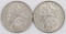 Lot of (2) 1882 O Morgan Dollars.