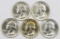 Lot of (5) 1955 D Washington Silver Quarters.