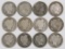 Lot of (12) Barber Silver Dimes.