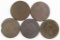 Lot of (5) Draped Bust & Coronet Large Cents.