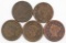 Lot of (5) Braided Hair Large Cents.