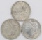 Lot of (3) 1921 P Morgan Silver Dollars.