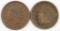 Lot of (2) Civil War Tokens.