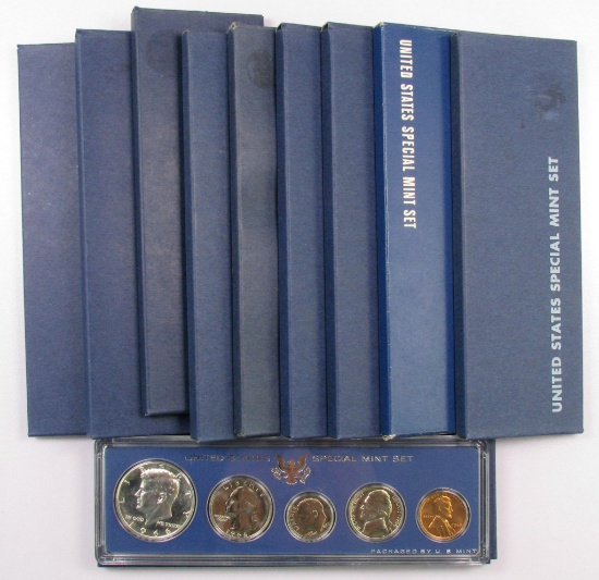 Lot of (10) U.S. 1966 Special Mint Sets.