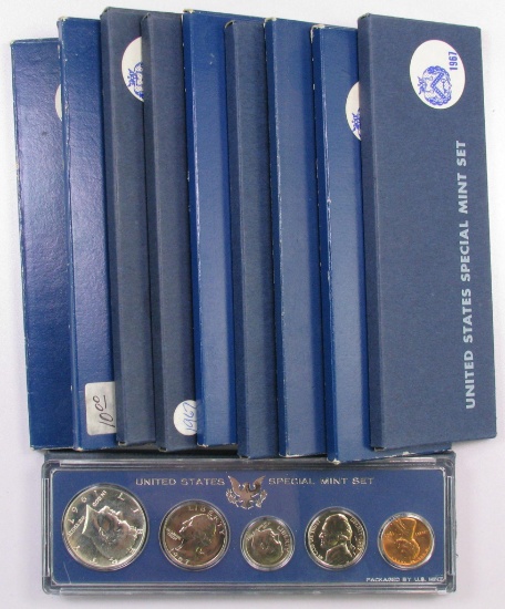 Lot of (10) U.S. 1967 Special Mint Sets.