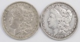 Lot of (2) Morgan Silver Dollars.