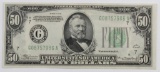 1934 $50 Federal Reserve Note.