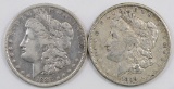 Lot of (2) Morgan Silver Dollars.