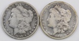 Lot of (2) Morgan Silver Dollars.