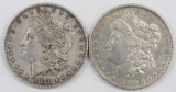 Lot of (2) Morgan Silver Dollars.