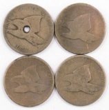 Lot of (4) 1858 Flying Eagle Cents.